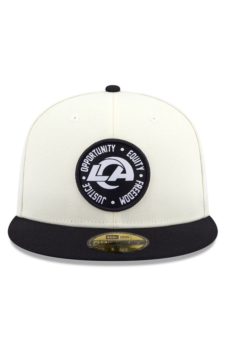New Era Men's New Era Cream/Black Los Angeles Rams 2022 Inspire Change  59FIFTY Fitted Hat, Alternate, color, 