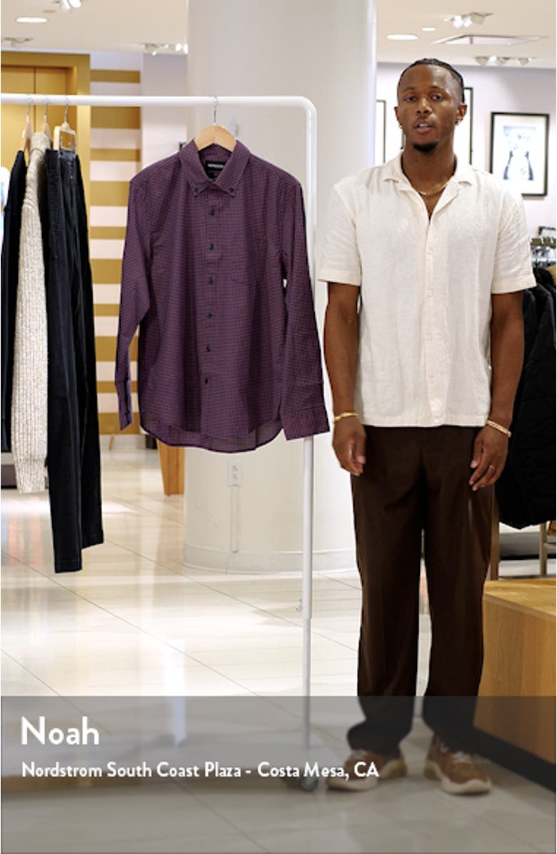 Everyday Gingham Stretch Cotton Button-Down Shirt, sales video thumbnail