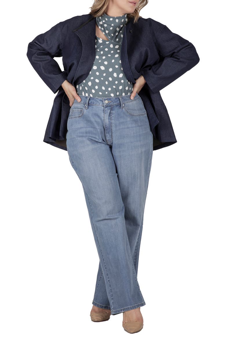 High Waist Wide Leg Jeans, Alternate, color, LIGHT BLUE