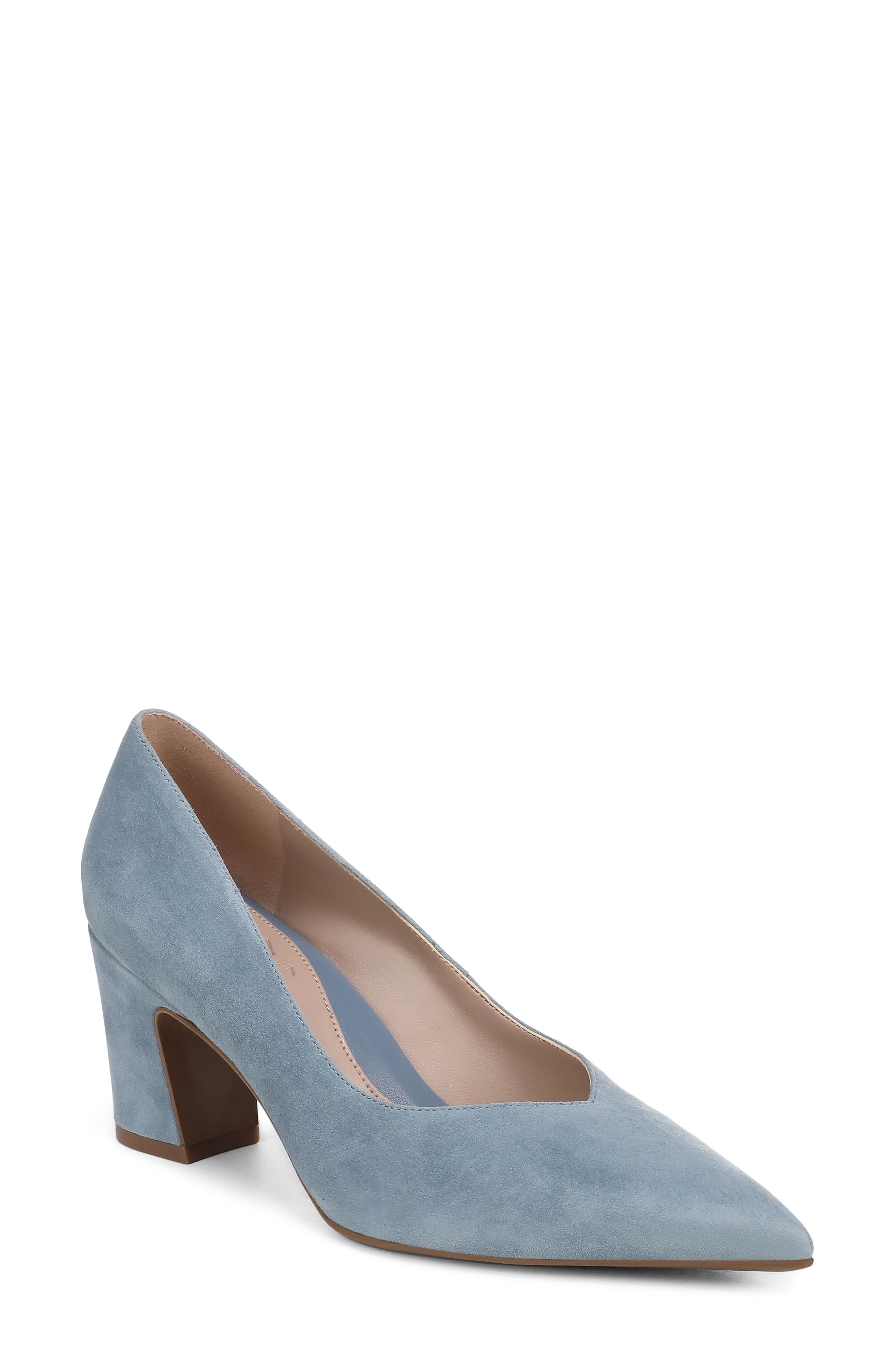 Ella Pointed Toe Pump, Main, color, BLUE ASH SUEDE