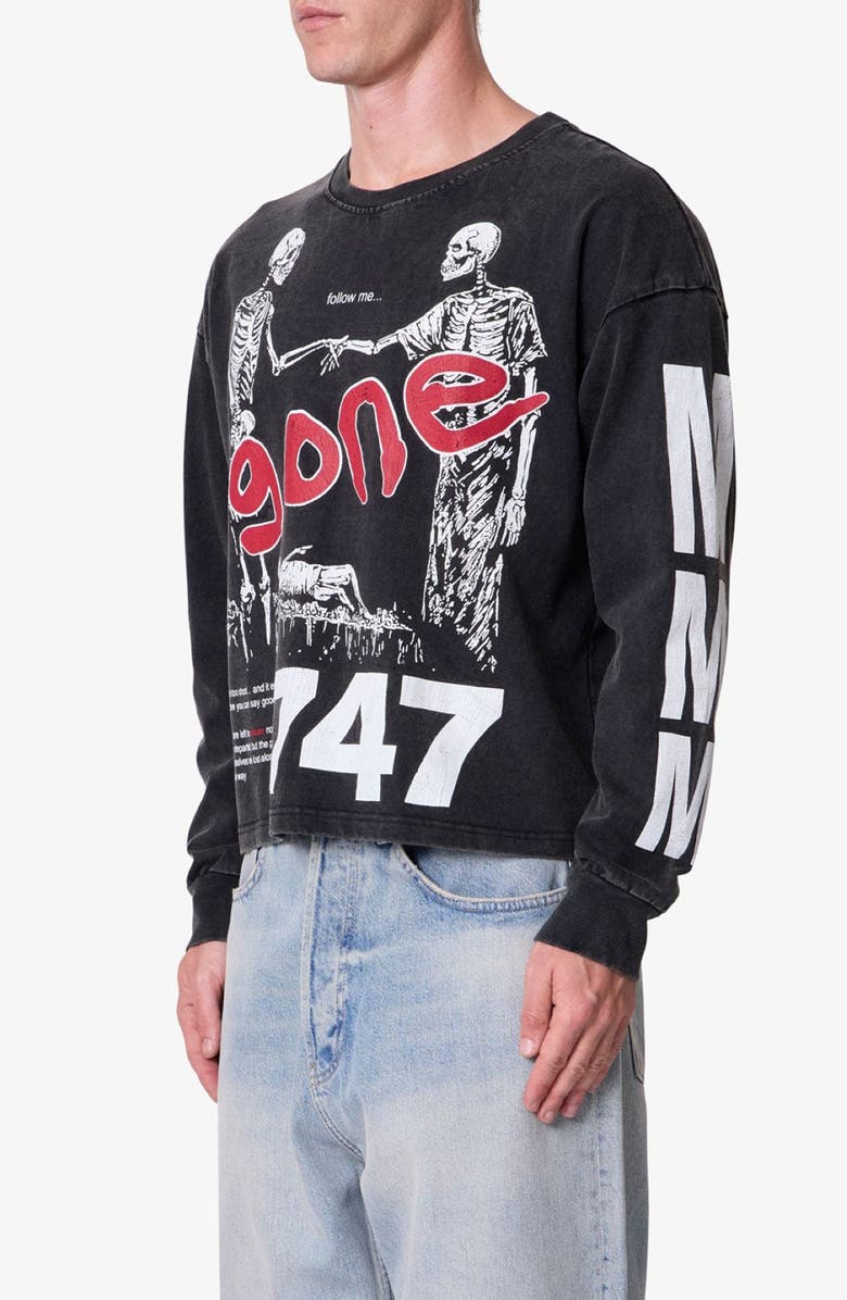 mnml Gone Skeleton Graphic Long Sleeve T-Shirt, Alternate, color, 
