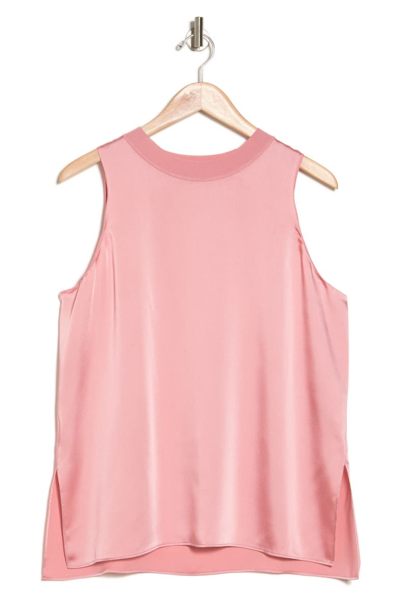 Satin Rib Crewneck Tank, Alternate, color, LIGHT ROSE ROOT