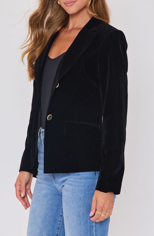 Vici Collection Polished Way Velvet Blazer In Black