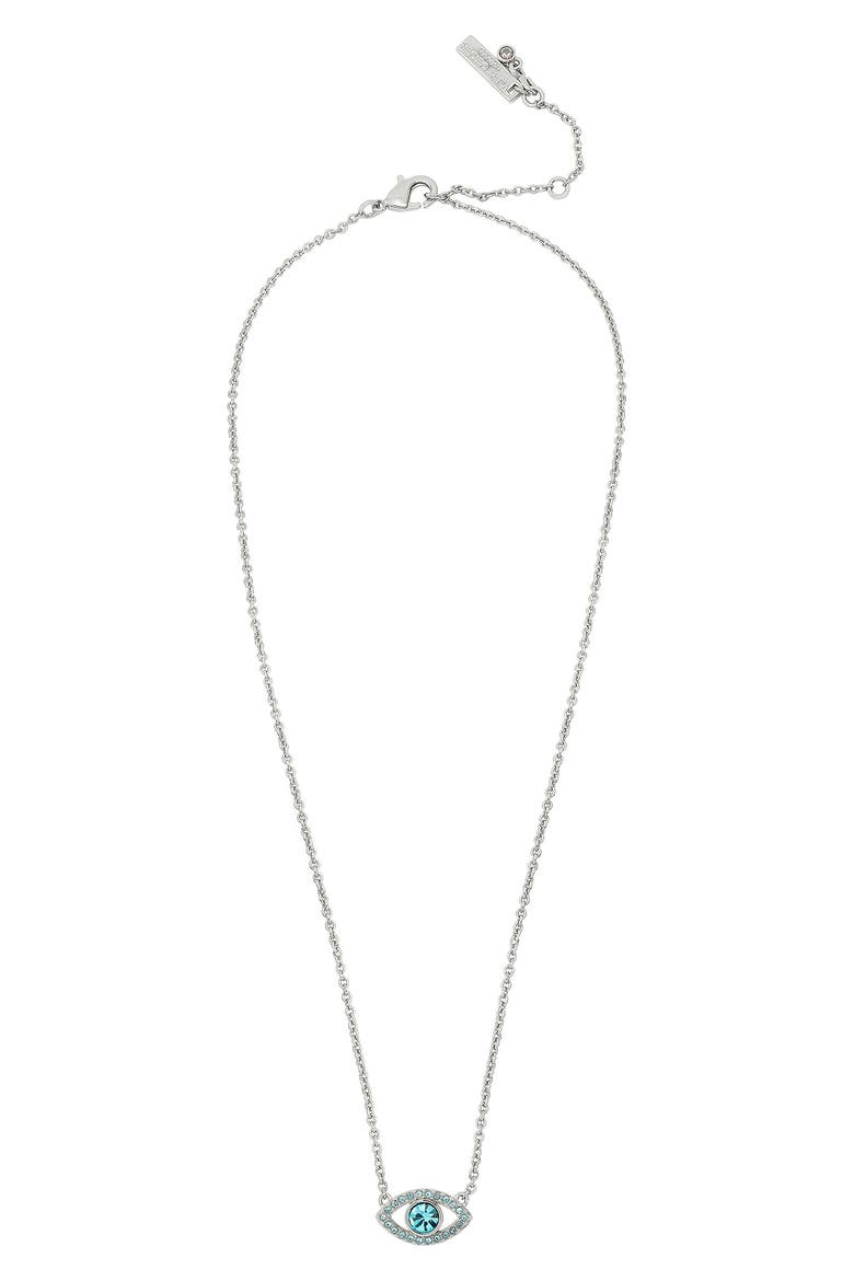 Pavé Evil Eye Pendant, Alternate, color, BLUE