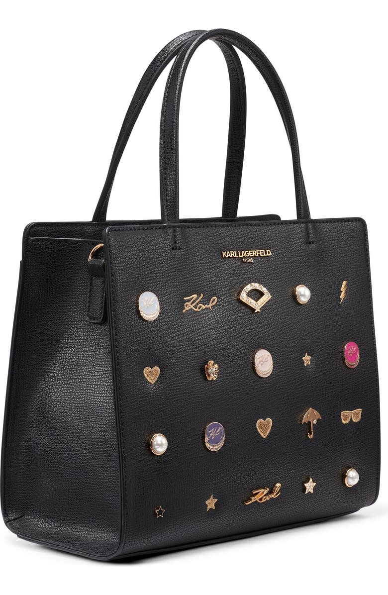 KARL LAGERFELD PARIS Maybelle Satchel, Alternate, color, Black Multi