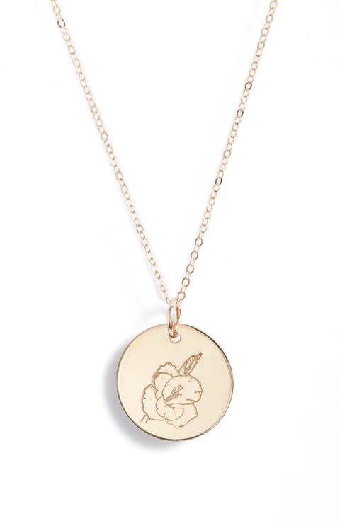 Birth Flower Necklace