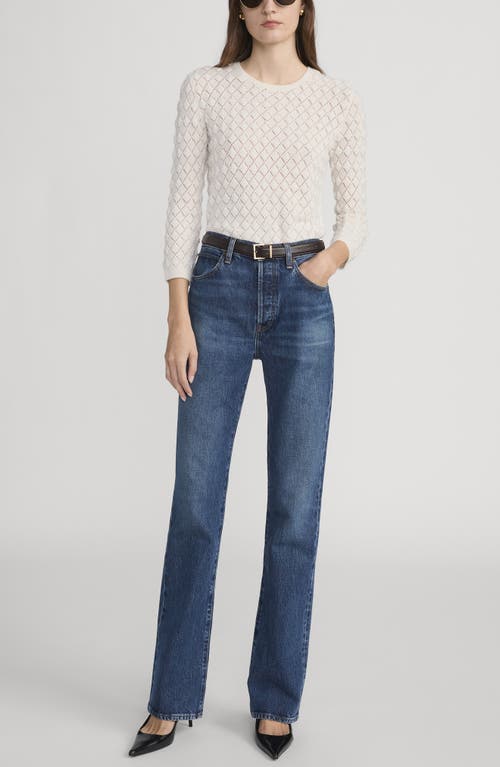 Frame Faux Pearl Cashmere Sweater In White