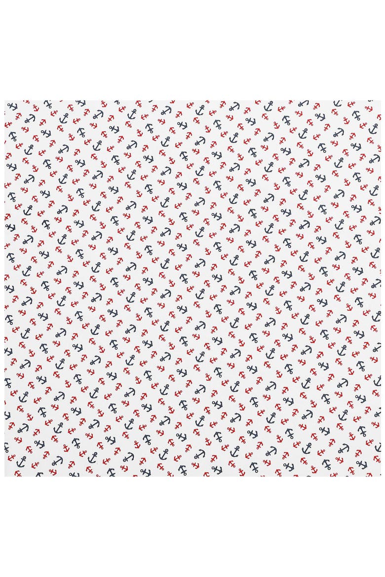 Atlantic Anchors Cotton Percale Sheet Set, Alternate, color, RED