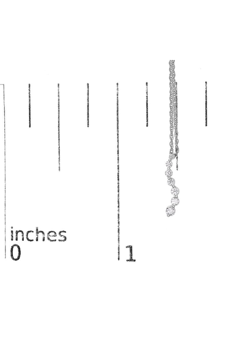 Haus of Brilliance .925 Sterling Silver 1/4 Cttw Lab Grown Diamond Journey Pendant Necklace, Alternate, color, White