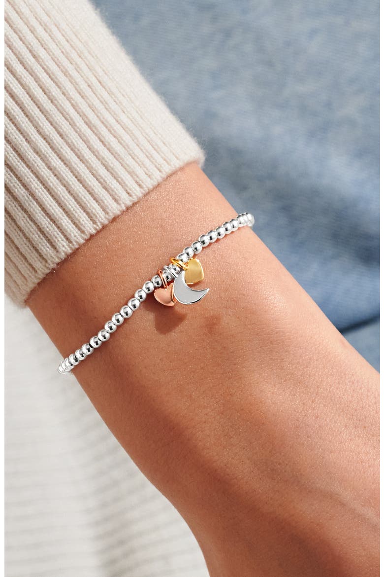 A Little Charmed Moments 'Love You To The Moon And Back' Bracelet, Alternate, color, Silver, Gold, & Rose Tone