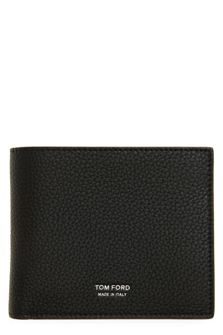 T-Line Soft Grain Leather Bifold Wallet, Main, color, 1N001 BLACK