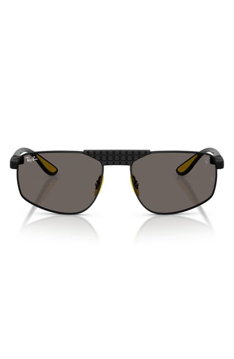 58mm Ferrari Irregular Sunglasses