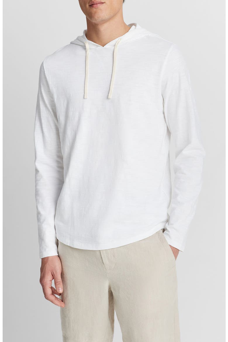 Regular Fit Slub Hoodie, Main, color, OPTIC WHITE