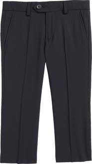 Tallia Solid Wool Blend Flat Front Trousers