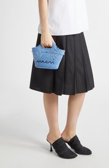 【関税&送料込】Marni Denim Micro Tropicalia Handbag Marni Micro Tropicalia Denim & Leather Tote Bag | Saks Fifth