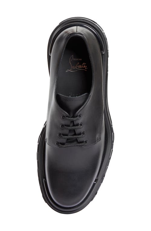 Christian Louboutin Trott Dune Uomo Lugged Plain Toe Derby In Black