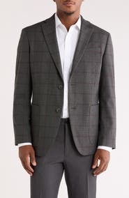 NORDSTROM RACK Windowpane Knit Sport Coat