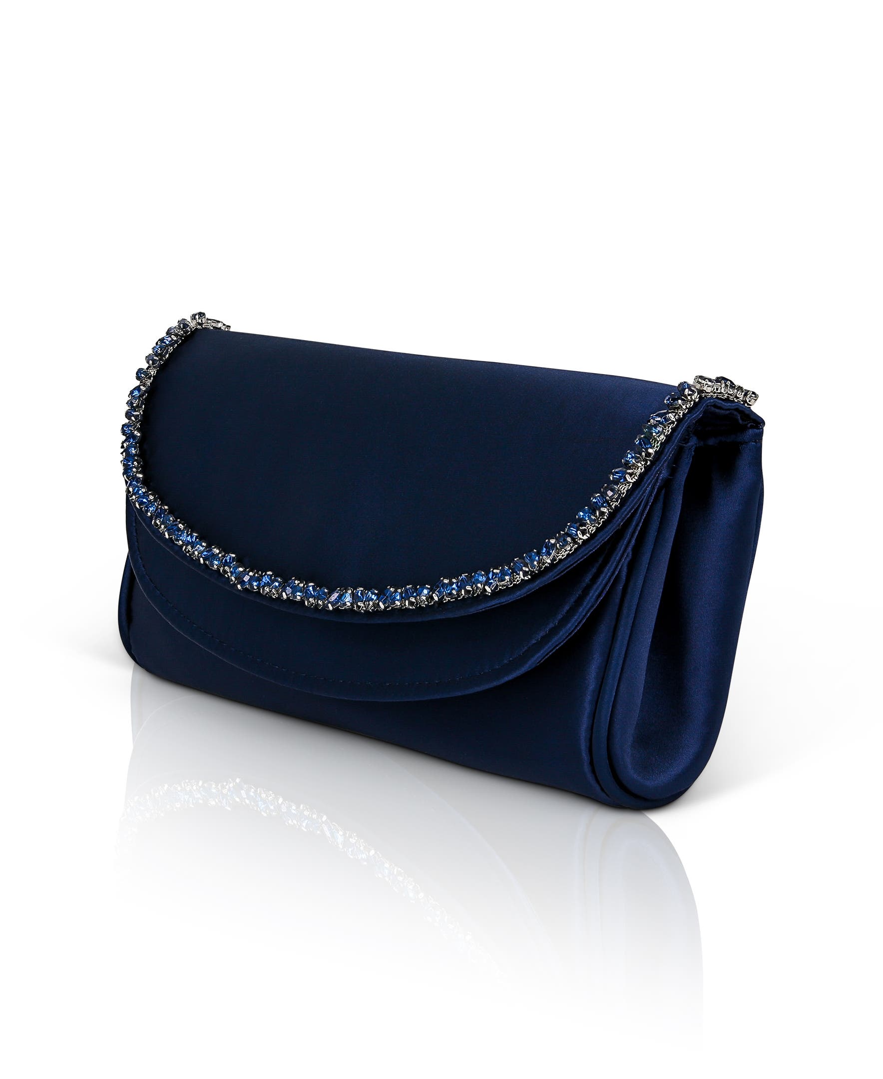 Talia Double Flap Clutch, Alternate, color, Navy
