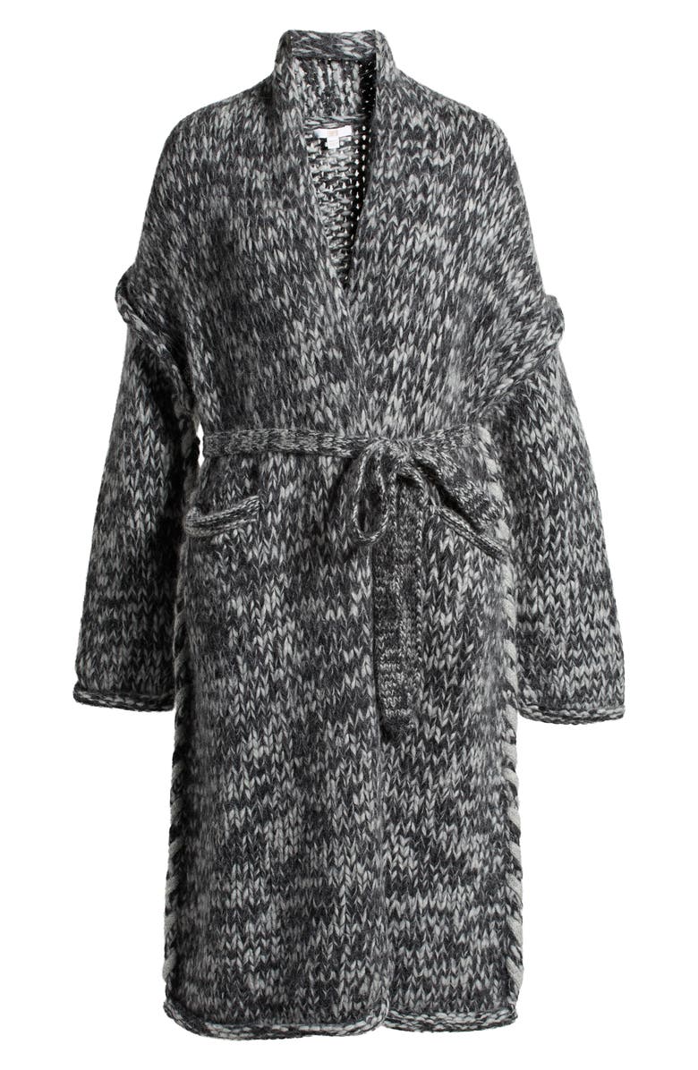 Lunya Lofty Tie Waist Wool Blend Cardigan, Alternate, color, 