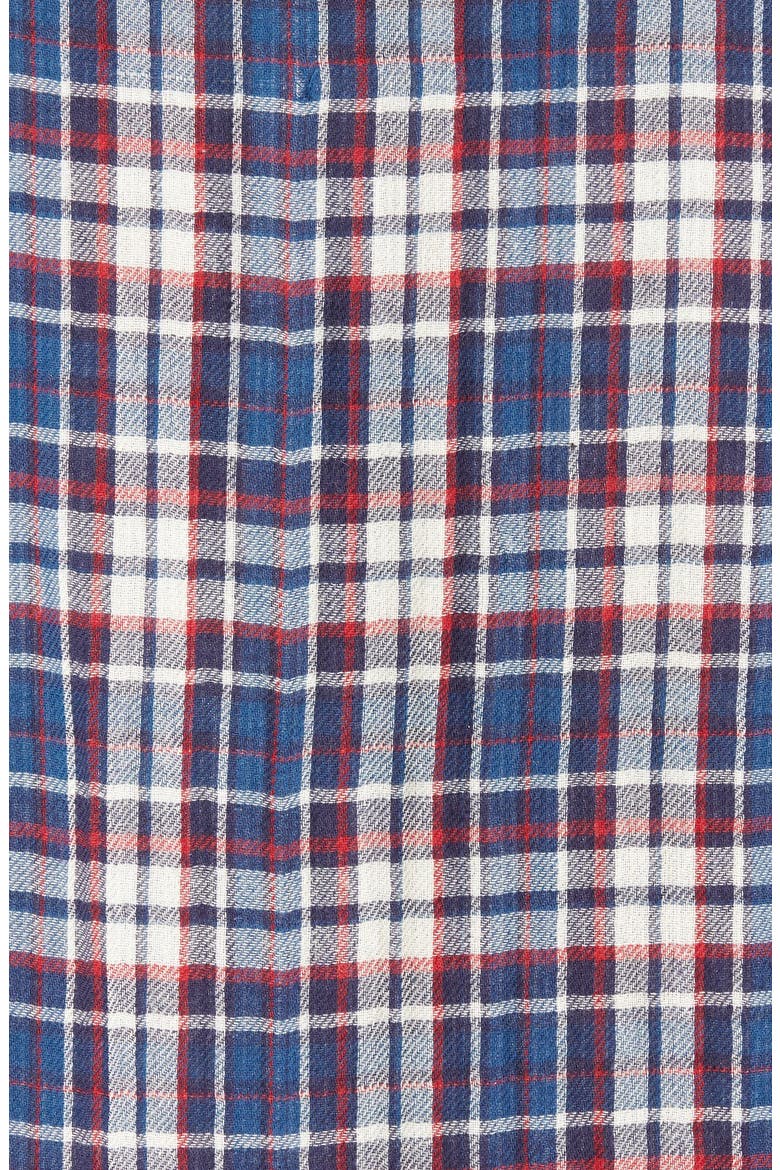 'Abel' Slim Fit Long Sleeve Plaid Sport Shirt, Alternate, color, ECRU CREAM