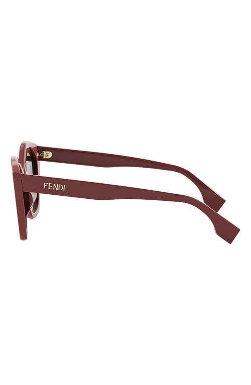 Fendi Lettering 52mm Square Sunglasses In Red