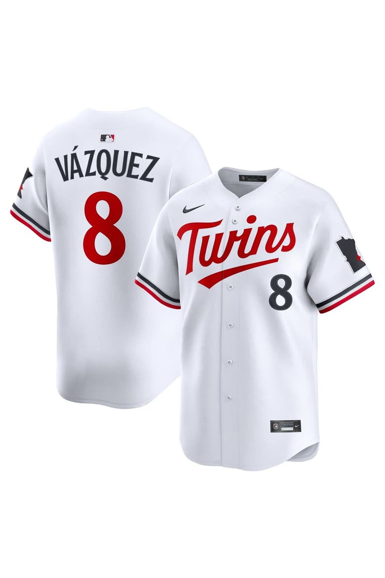 Men's Nike Christian Vázquez White Minnesota Twins Home Limited Jersey, Main, color, White