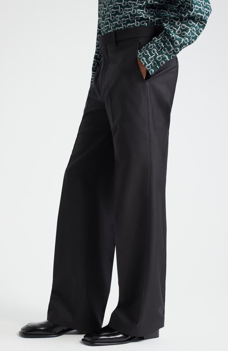 Burberry Tailored Wool & Silk Pants, Alternate, color,