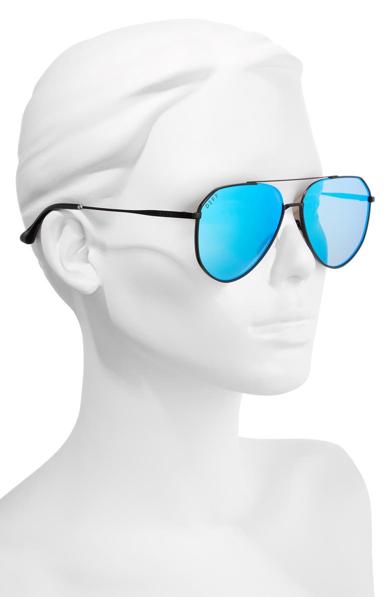 DIFF x Jessie James Decker Dash 61mm Polarized Aviator Sunglasses, Alternate, color, 