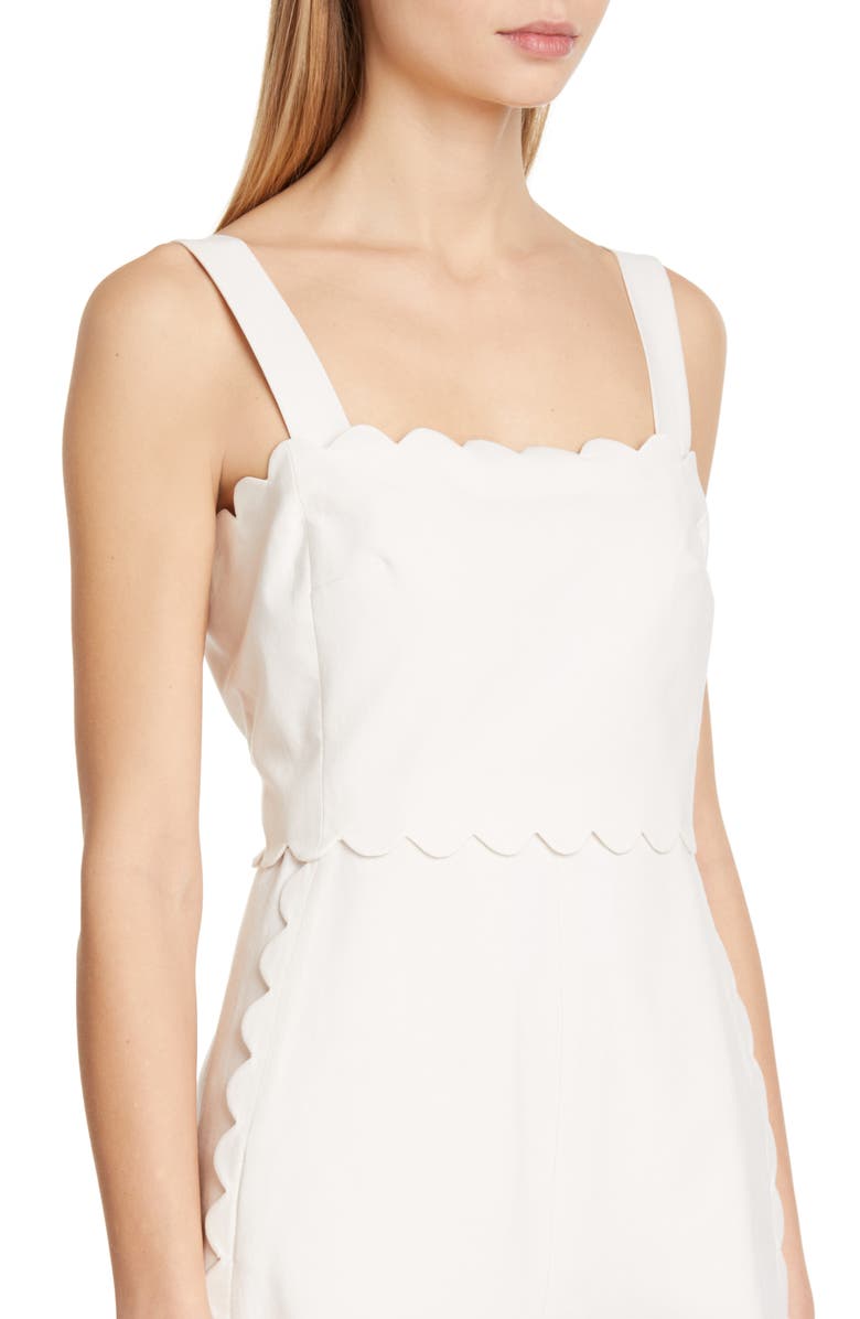 Rebecca Taylor Scallop Detail Jumpsuit, Alternate, color, 