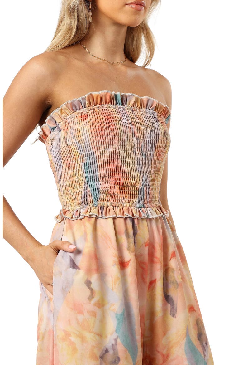 Cammy Strapless Jumpsuit, Alternate, color, FLORAL