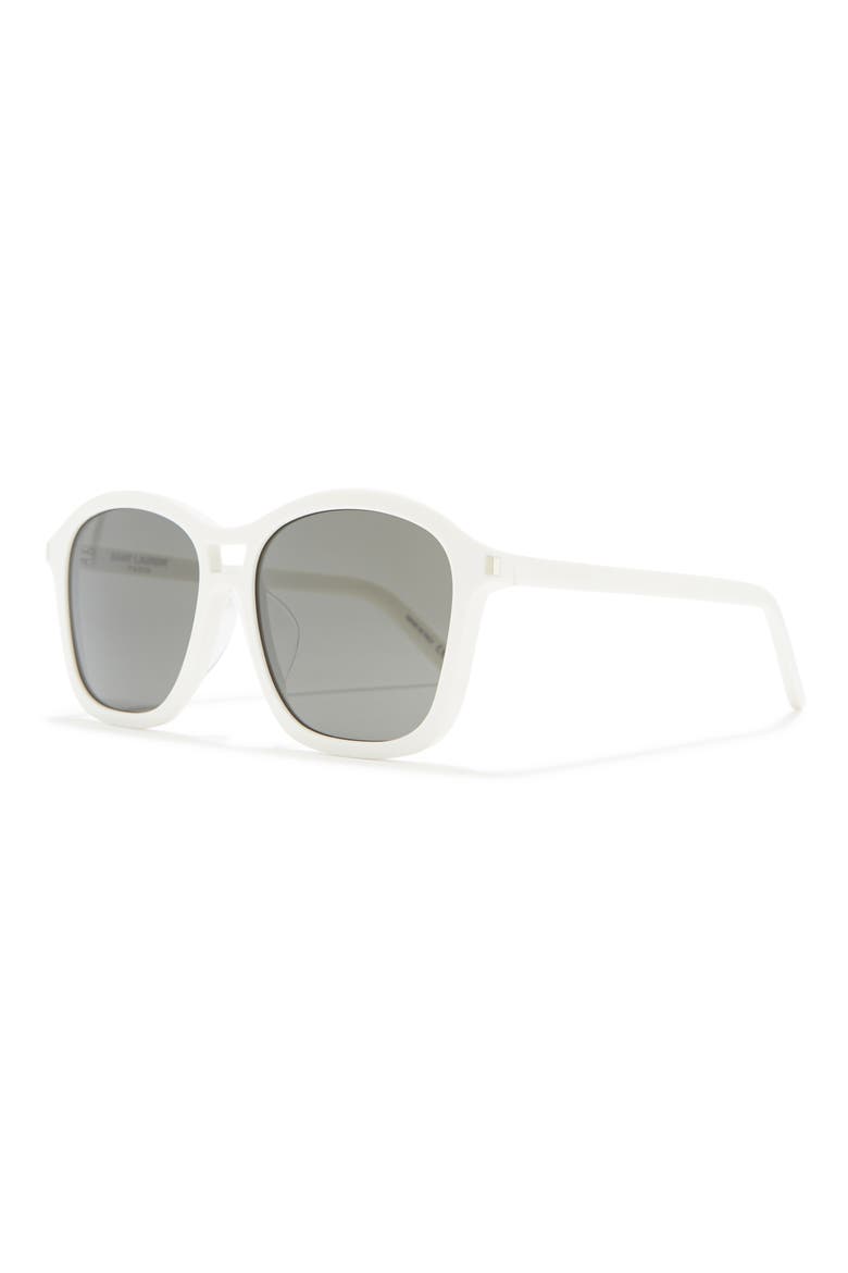 56mm Square Sunglasses, Alternate, color, IVORY IVORY GREY/GRY