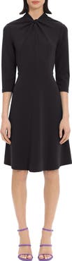 DONNA MORGAN FOR MAGGY Twist Neck Fit & Flare Dress