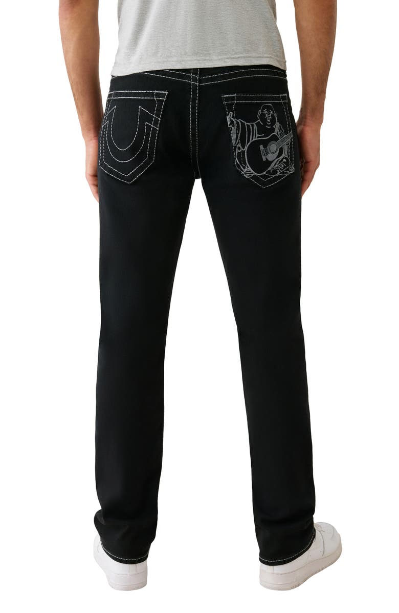 True Religion Ricky Buddha Straight Leg Jeans, Alternate, color, Black Rinse