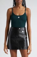 Courrèges Logo Rib Tank Top