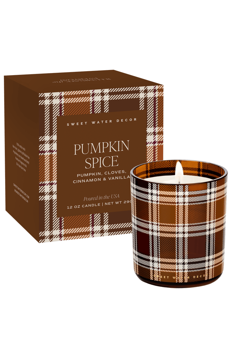 Premium Boxed Fall Candle, Main, color, Pumpkin Spice - Plaid Jar