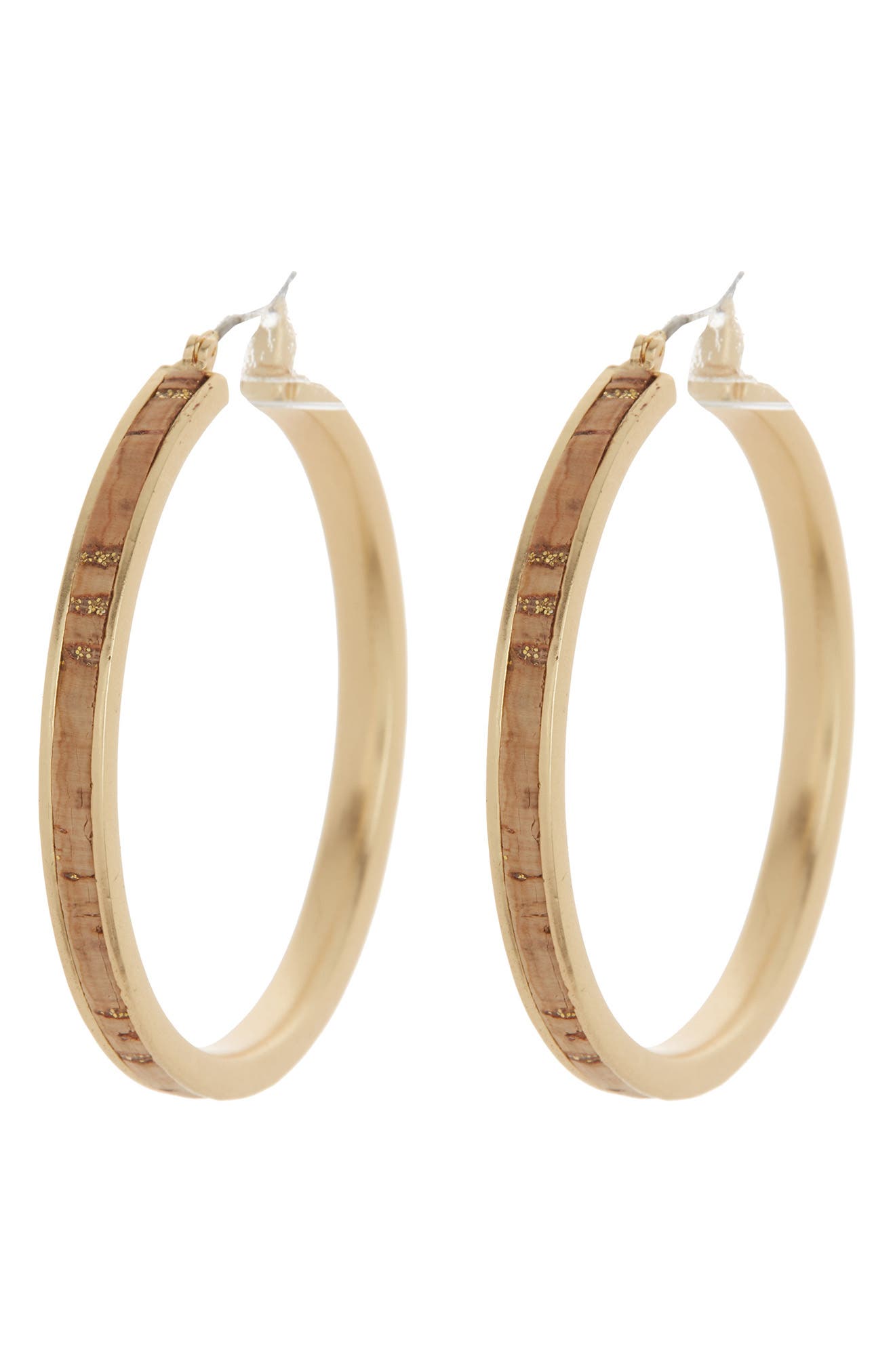 Cork Inlay 40mm Hoop Earrings (Women) | Nordstromrack
