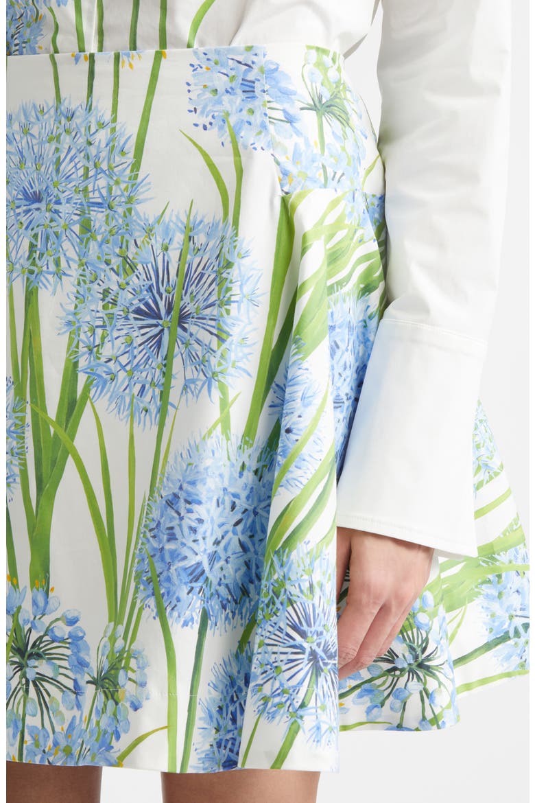 Allium Cotton Stretch Poplin Skirt, Alternate, color, BLUE/ WHITE