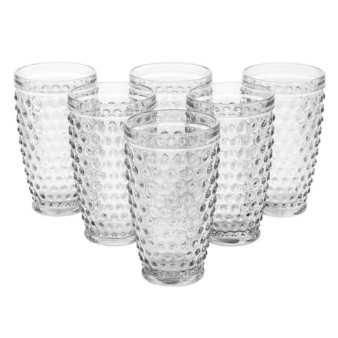 6 Piece Hobnail Handmade Glass Tumbler Set
