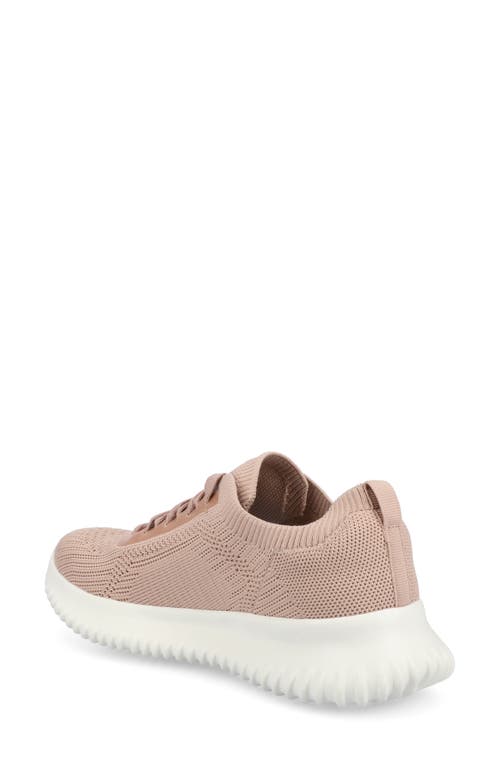 Journee Collection Brena Knit Sneaker In Mauve