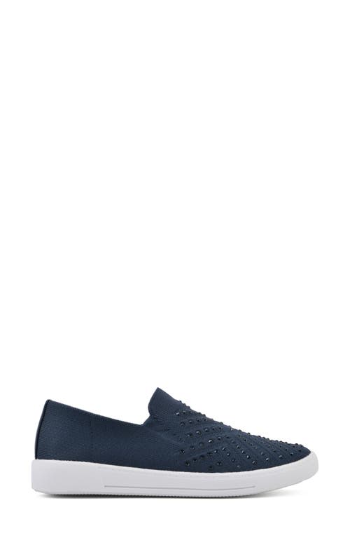 WHITE MOUNTAIN FOOTWEAR WHITE MOUNTAIN FOOTWEAR UPBRING RHINESTONE SLIP-ON