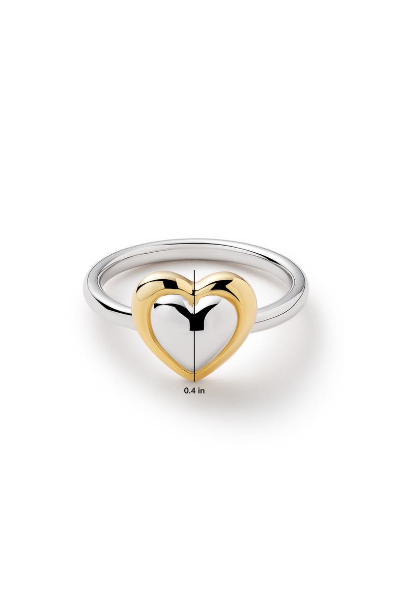 Camelia Heart Ring, Alternate, color, GOLD / SILVER
