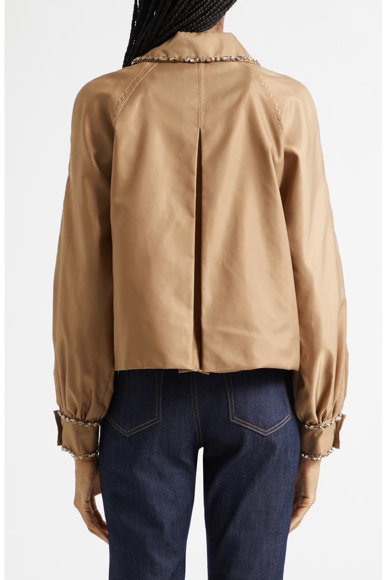 Adami Rhinestone Detail Jacket, Alternate, color, BROWN SANDSTONE