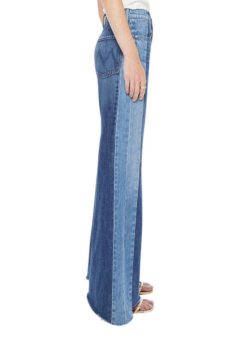 The Tux Sidestepper Sneak Frayed High Waist Bootcut Jeans, Alternate, color, DOUBLE TAKE