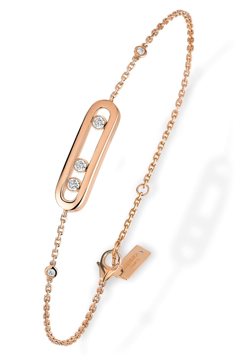 Baby Move Diamond Bracelet, Main, color, ROSE GOLD/ DIAMOND