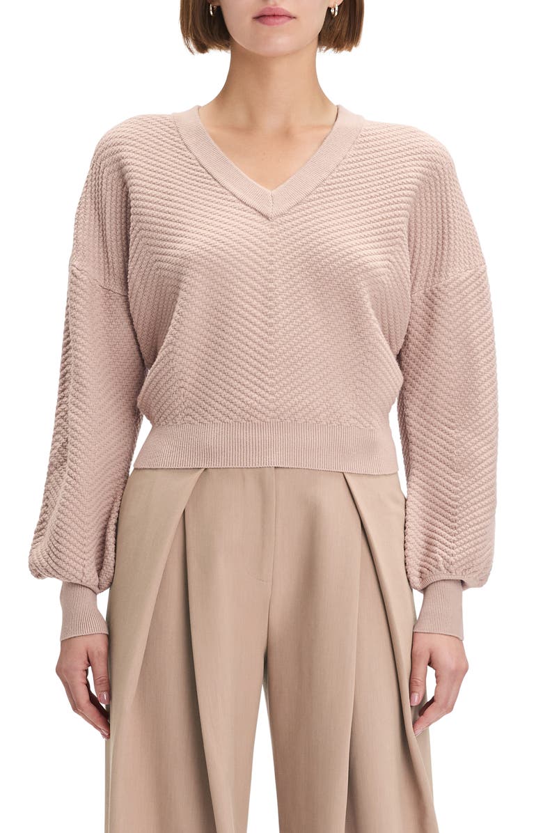 Favorite Daughter The Ava Crop Sweater, Main, color, Mocha