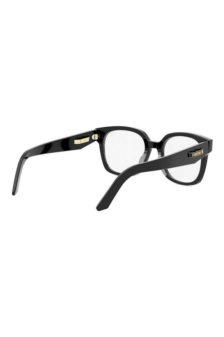 CDiorO S5I 51mm Square Optical Glasses, Alternate, color, SHINY BLACK