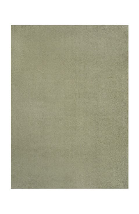 Twyla Classic Solid Low-Pile Machine-Washable Area Rug