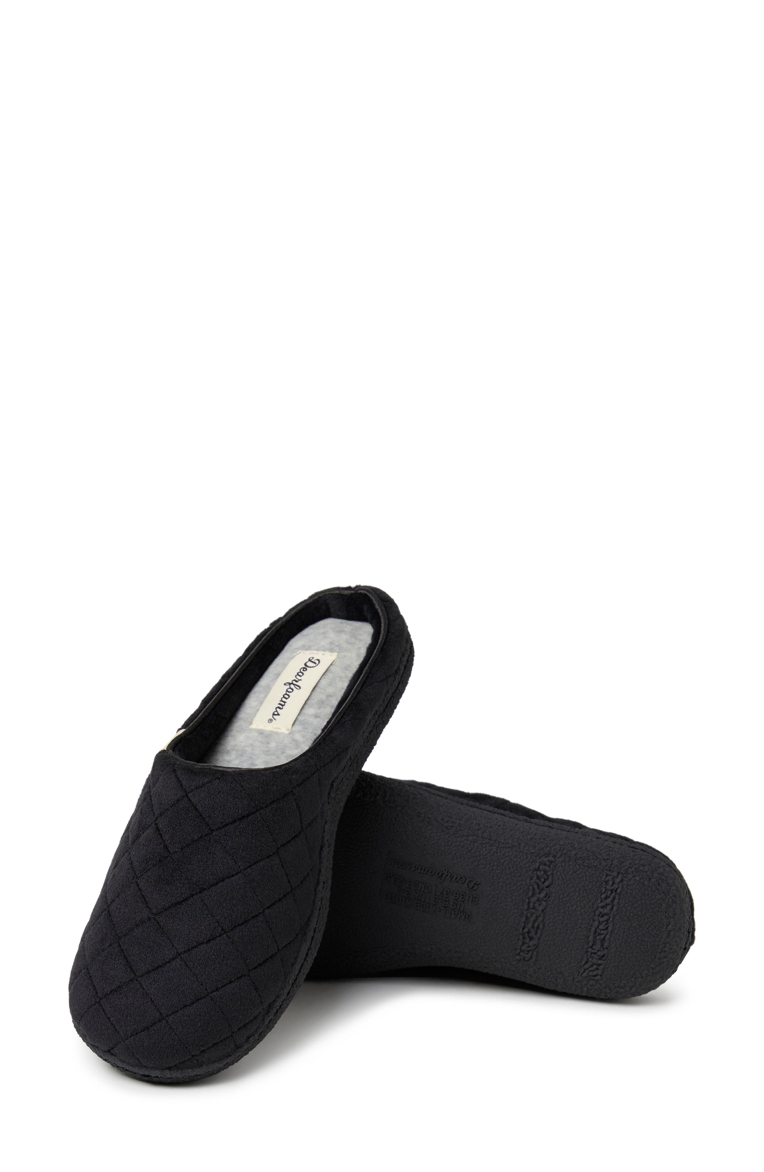 DEARFOAMS Velour Clog Slipper, Alternate, color, 