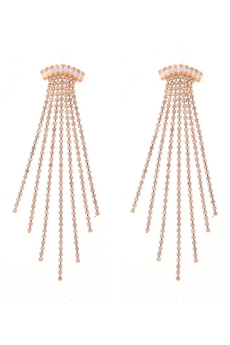 CZ Chandelier Earrings, Main, color, GOLD