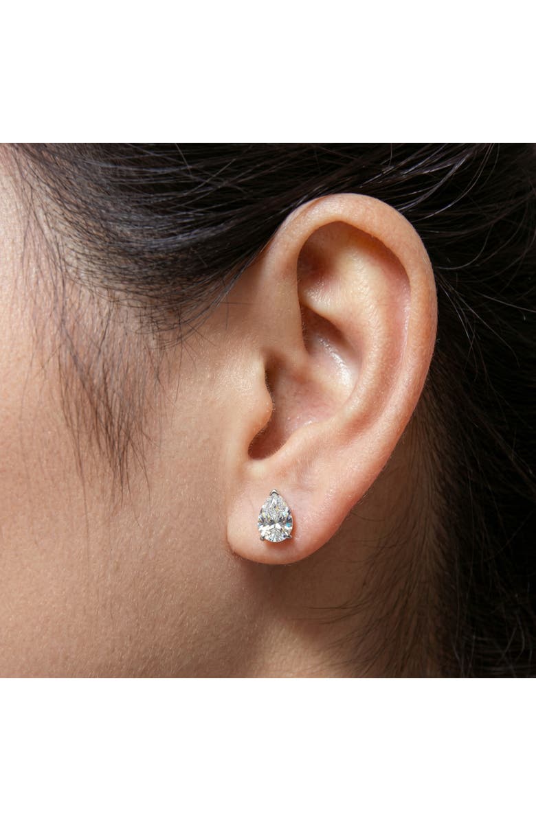 Bliss Diamond 2 Ct Lab Grown Pear Shape Diamond Studs 14k Gold Earrings, Alternate, color, 14K White Gold